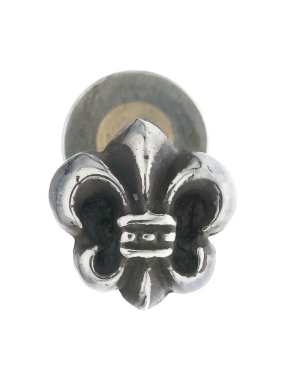 Chrome Hearts Co Bs Flr Bs Flare Stud Earrings Silver